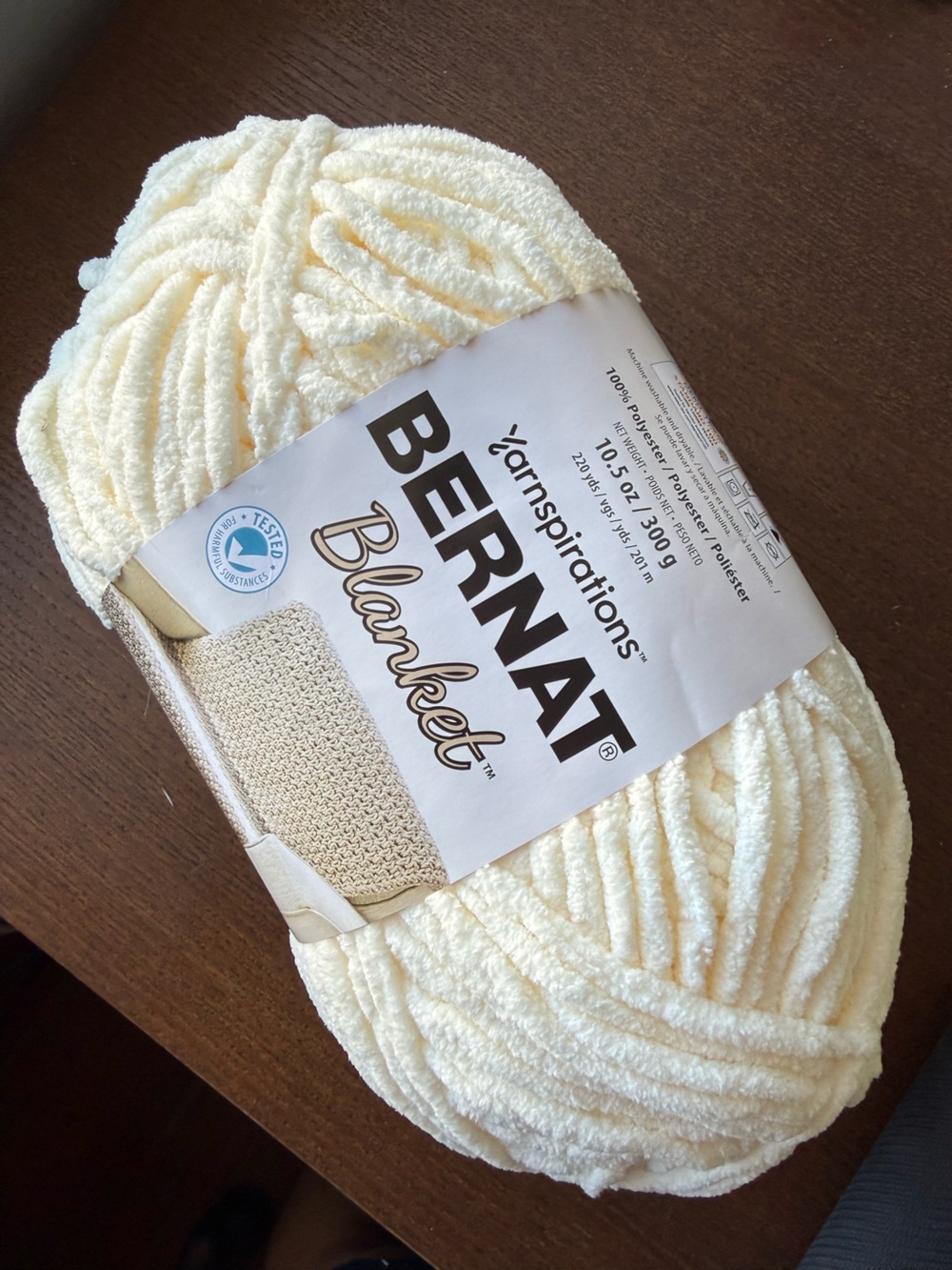 Bernat Blanket Plush Yarn - Vintage Whitr
